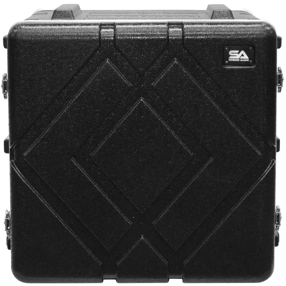 SALWR10D - Lightweight 10 Space ABS Rack Case - 10U PA DJ Stackable Flight Rack Case