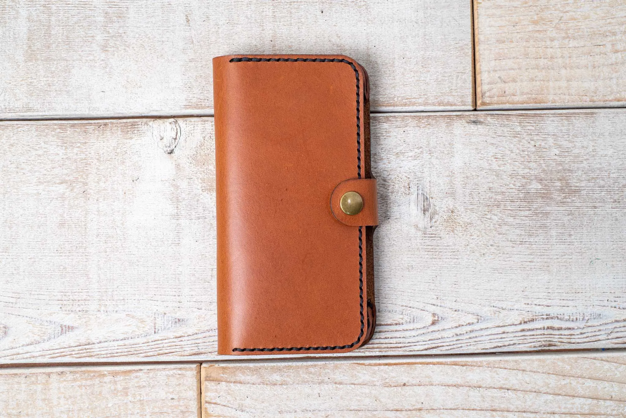 Samsung Galaxy S10 Leather Phone Wallet | Chestnut