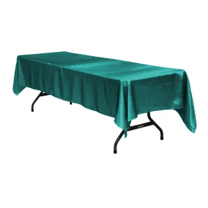 Satin Rectangular 60"x120" Tablecloth - Dark Turquoise