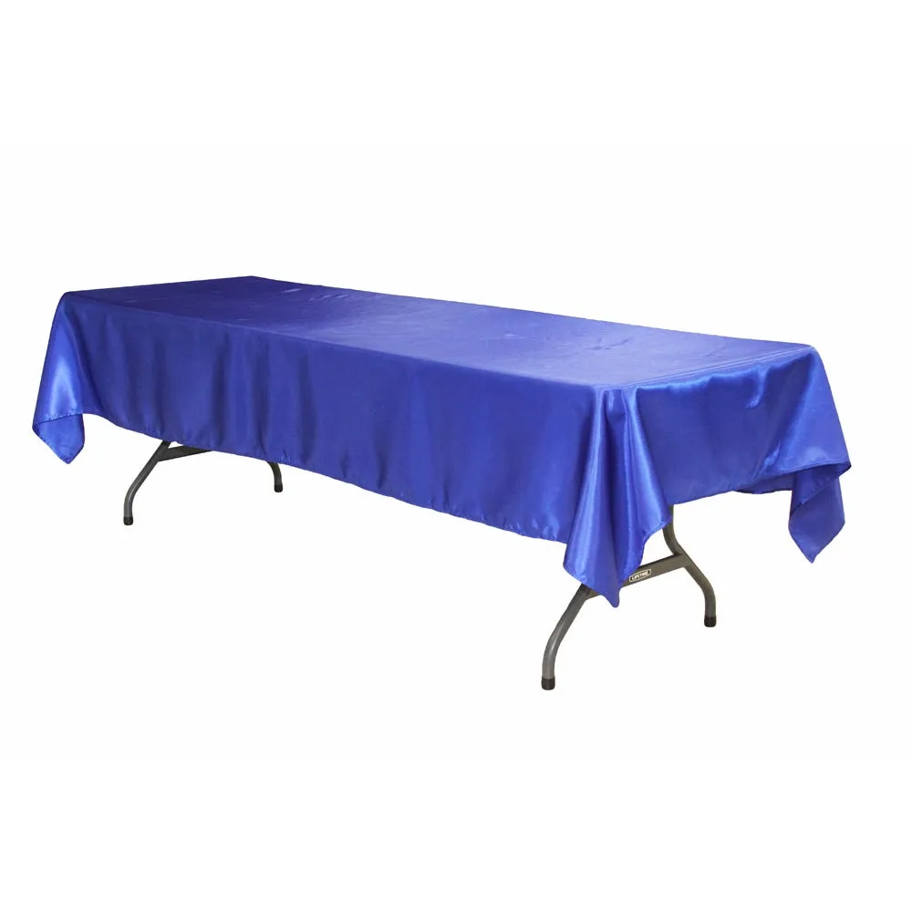 Satin Rectangular 60"x120" Tablecloth - Royal Blue