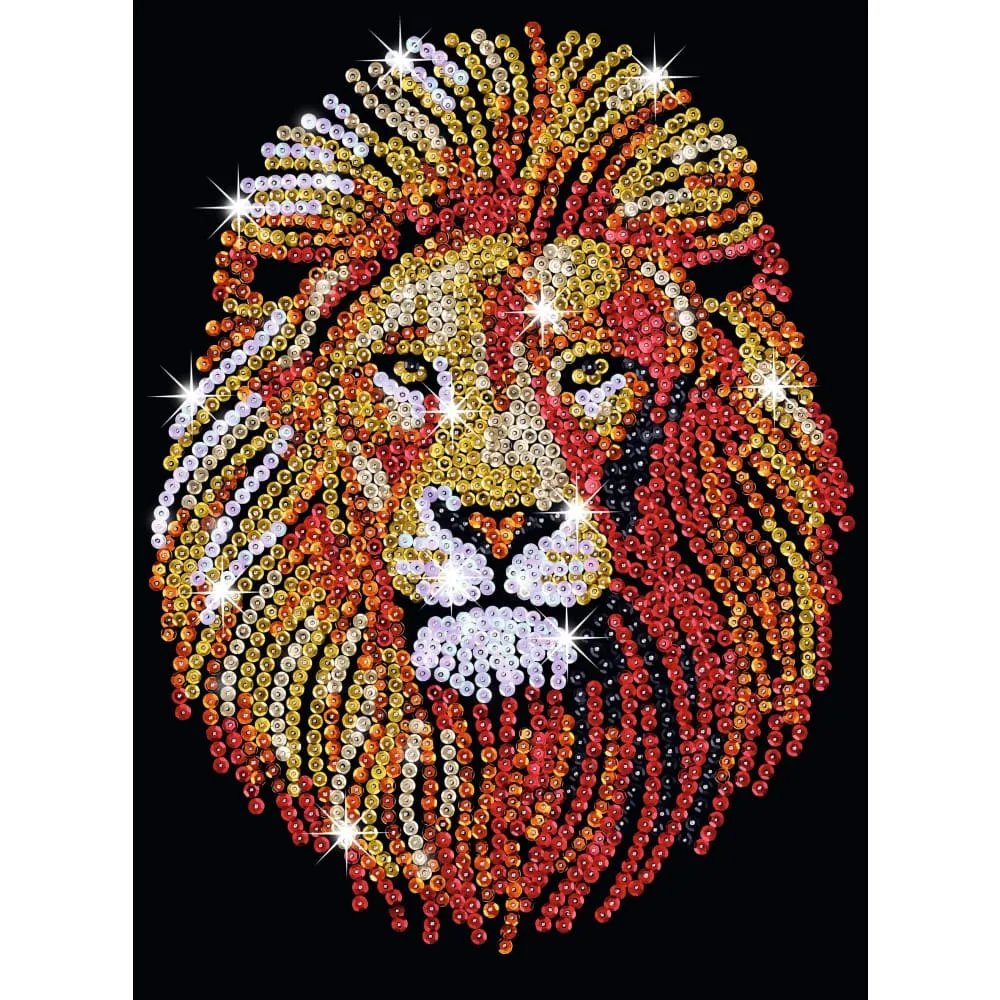 Sequin Art Blue - Lion