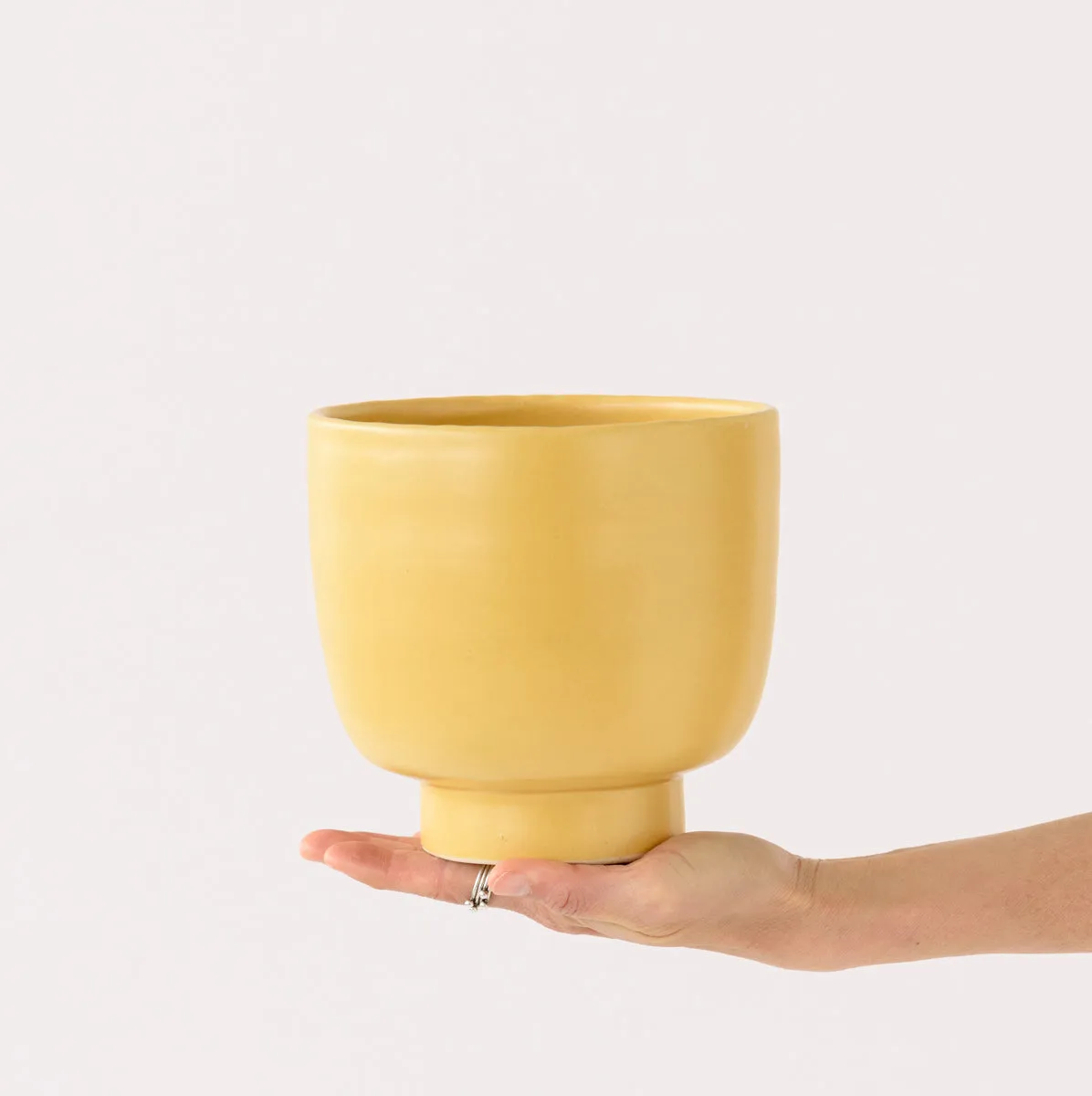 Shing Plinth Planter - Mustard Yellow