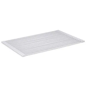 Silicone Roll Dish Drying Rack - White