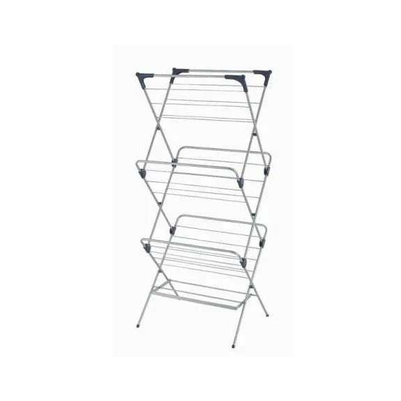 Stainless Steel 3 Tier Foldable Clothes Drying Rack 60" 1pc