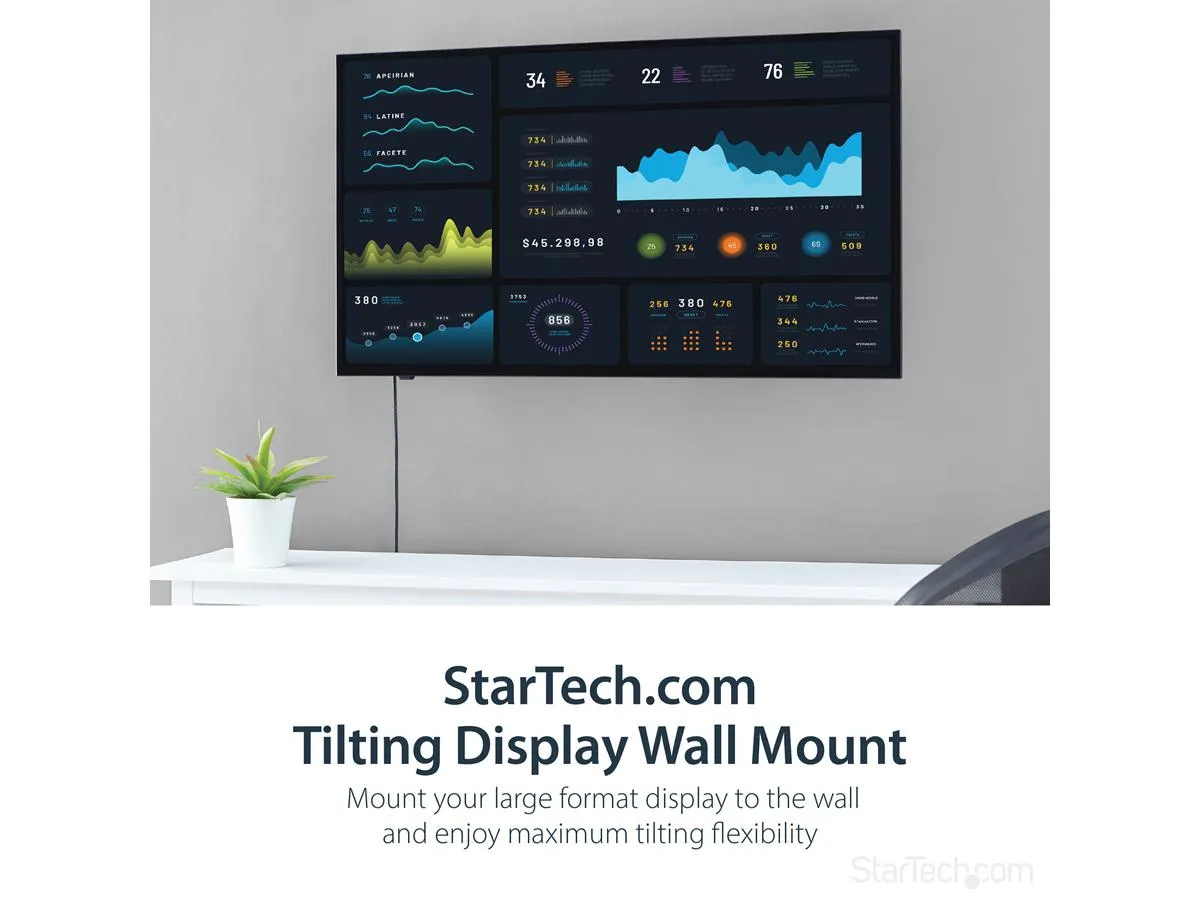 StarTech.com FLATPNLWALL TV Wall Mount - Tilting - 32 to 75 TVs