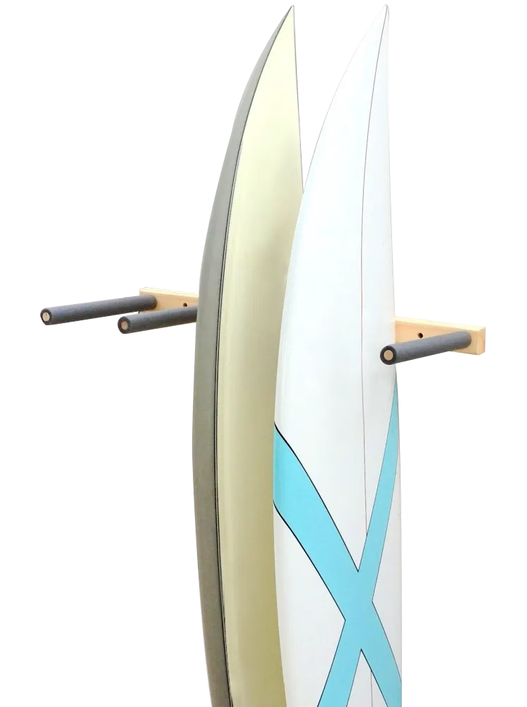 Surfboard Wall Rack VERTICAL - Wooden Quad by Pro Racks