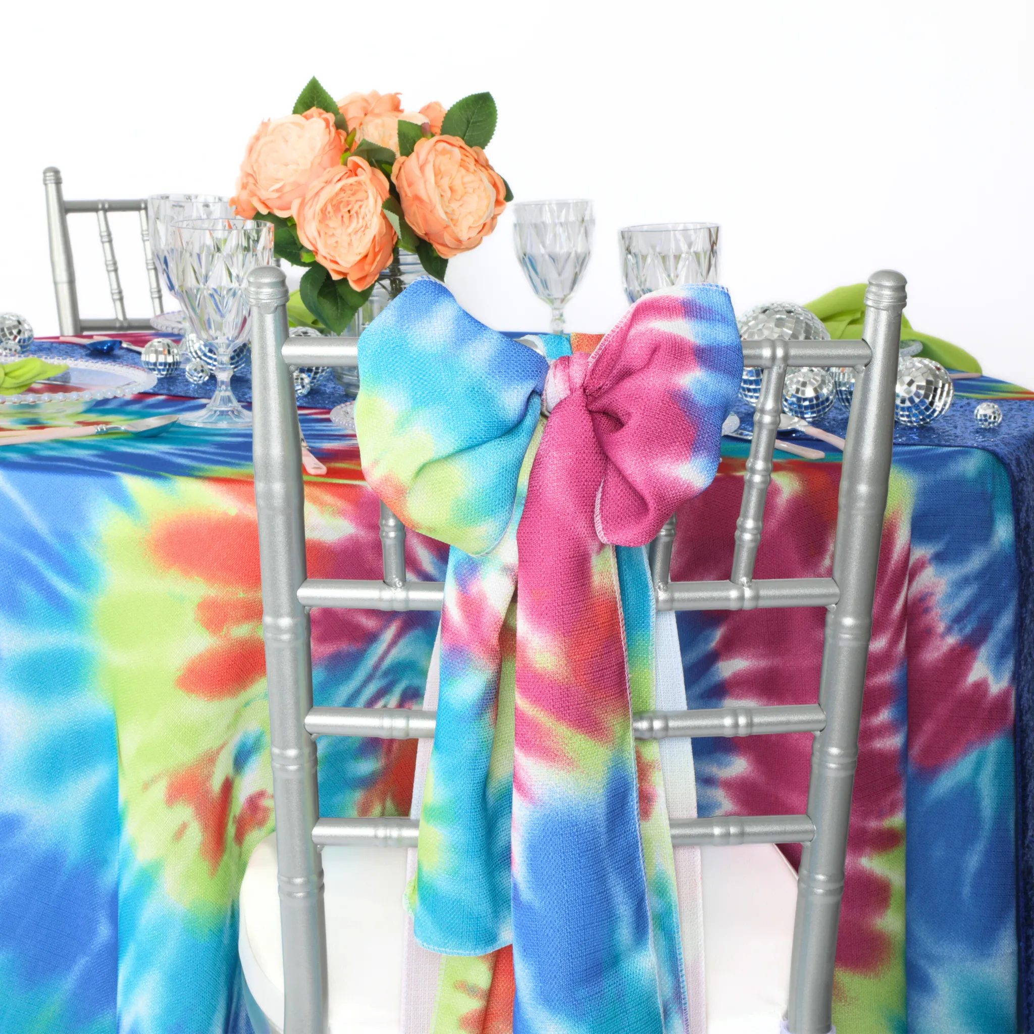 Tie-Dye Chair Sash 7"x108"