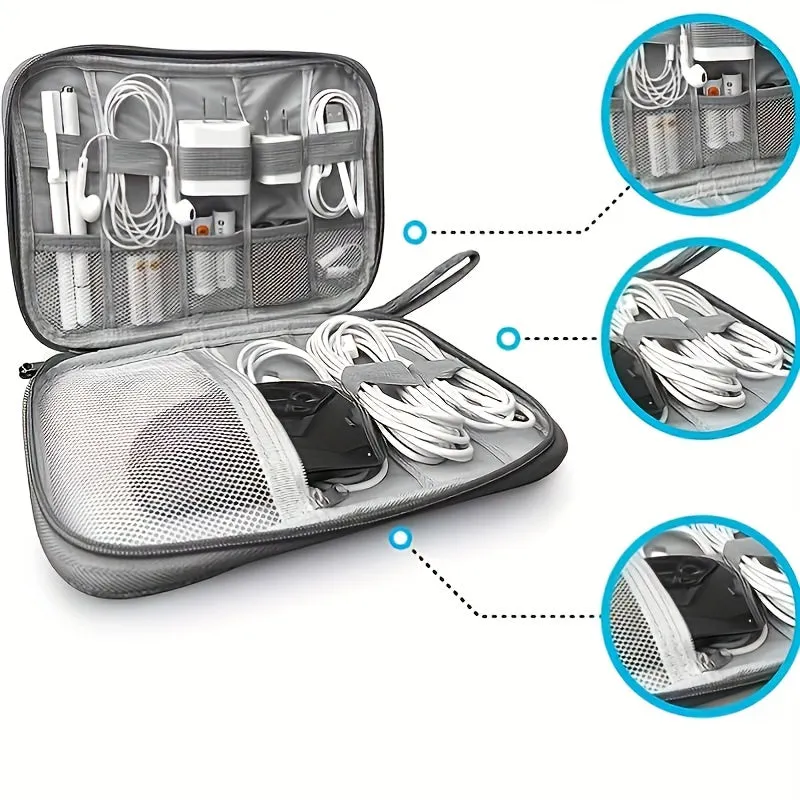 Ultimate Cable Organization Compact Bag for Headphones and Power Banks