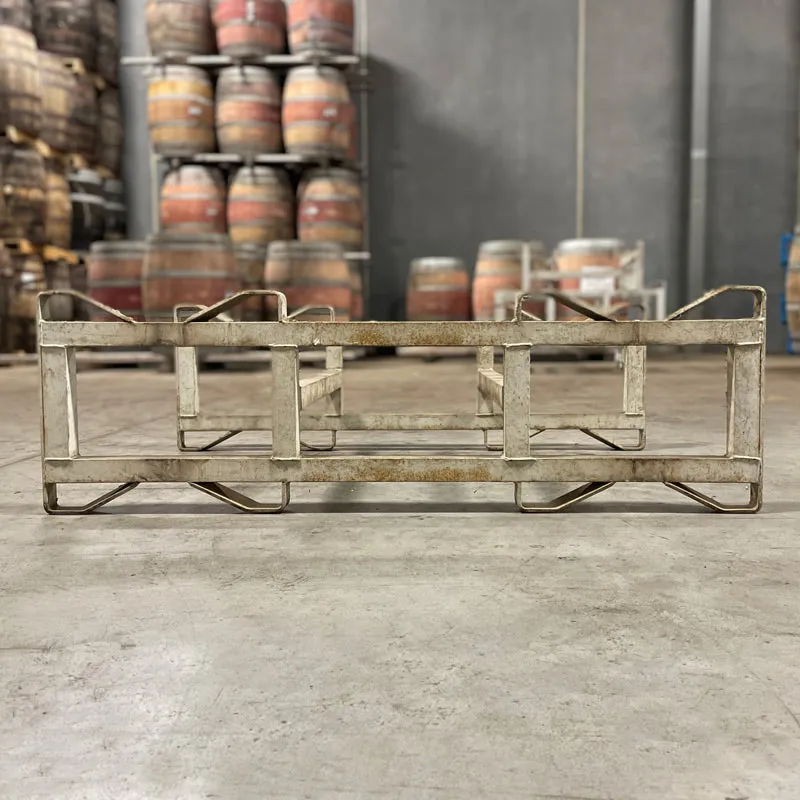 Used 53-60 Gallon Single Bar 2-Barrel Steel Rack (7")