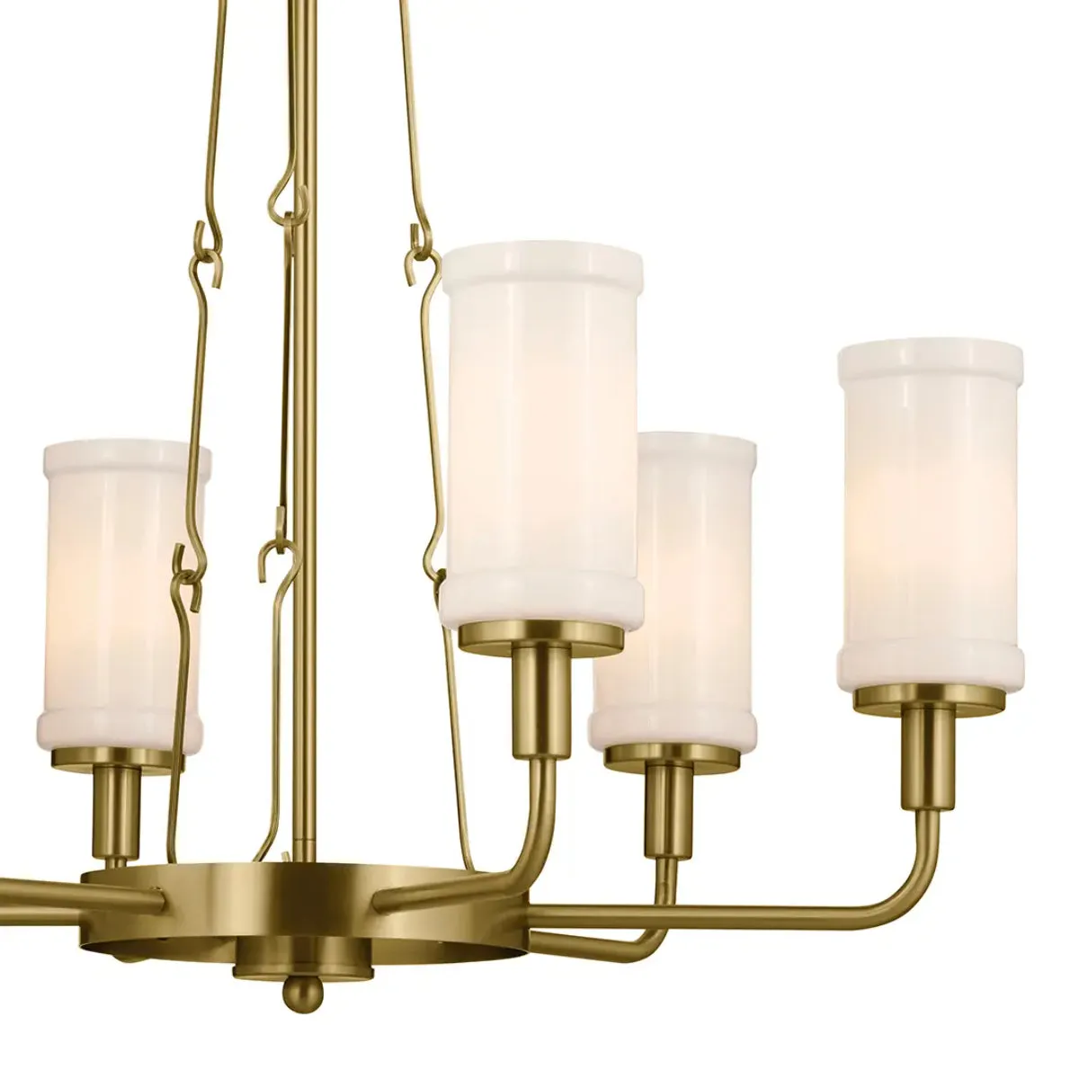 Vetivene 29" 6-Light Chandelier, Natural Brass Finish