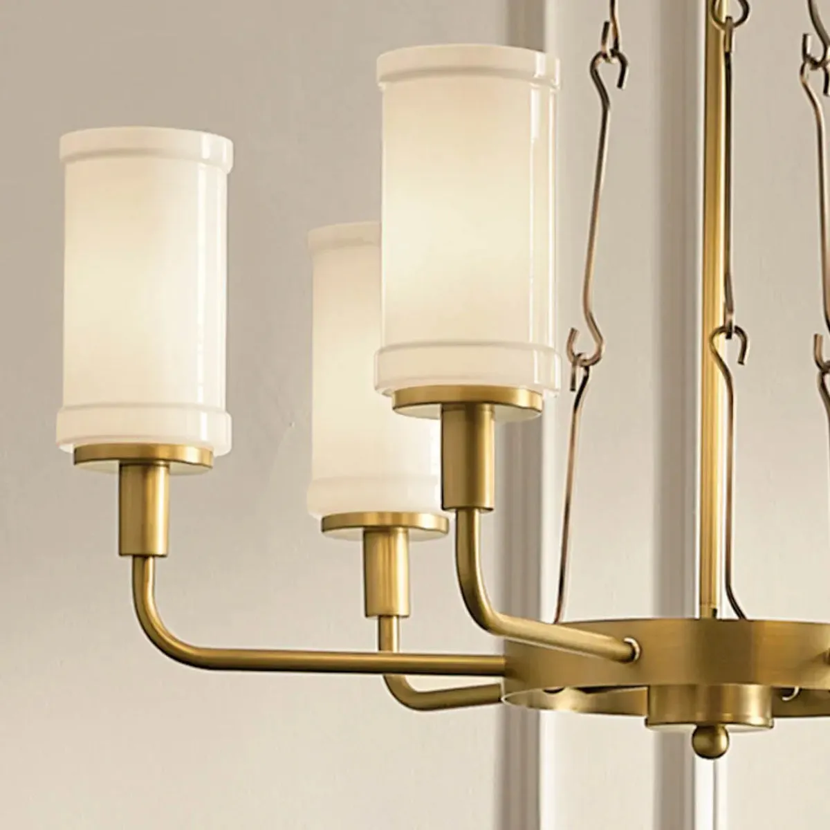 Vetivene 29" 6-Light Chandelier, Natural Brass Finish